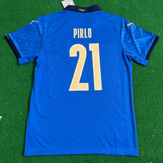 Pirlo 21 – Italy EURO Retro Soccer – | | 2020 Andrea Vintage Soccer Kit Football Jersey Trikot