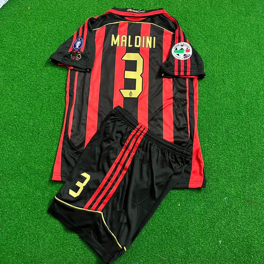 Maldini AC Milan Retro Kids Soccer Kinder 2006 2007 Paolo Kids Vintage Soccer Kit Football Jersey Trikot