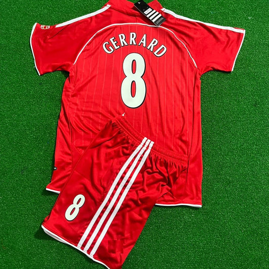 Gerrard Liverpool /08 Kids Soccer Kinder Enfant 2007 Steven Kids Soccer Kit Football Jersey Trikot