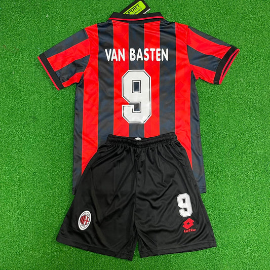 van Basten Milan Retro Kids – | KinderTrikot | Enfant Marco Kids Vintage Soccer Kit Football Jersey Trikot